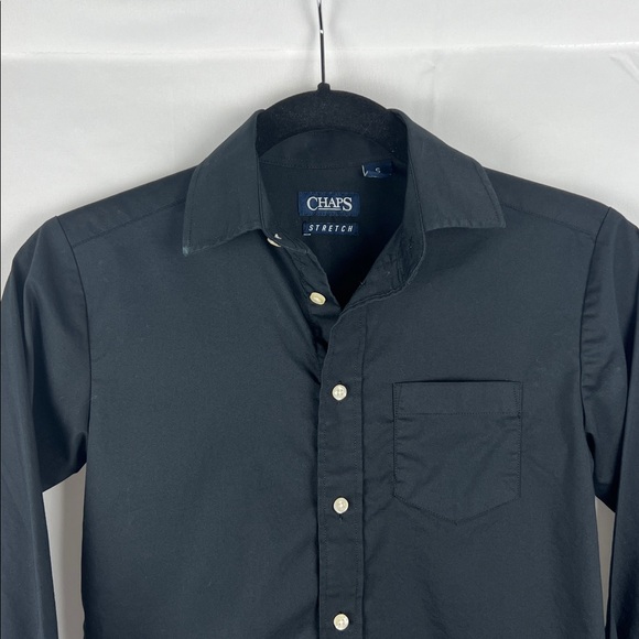 Chaps Boys Black Dress Shirt - Picture 2 of 12